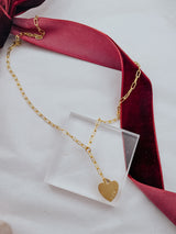 Poppy Heart Drop Necklace