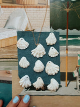 White Scallop Seashell Necklace