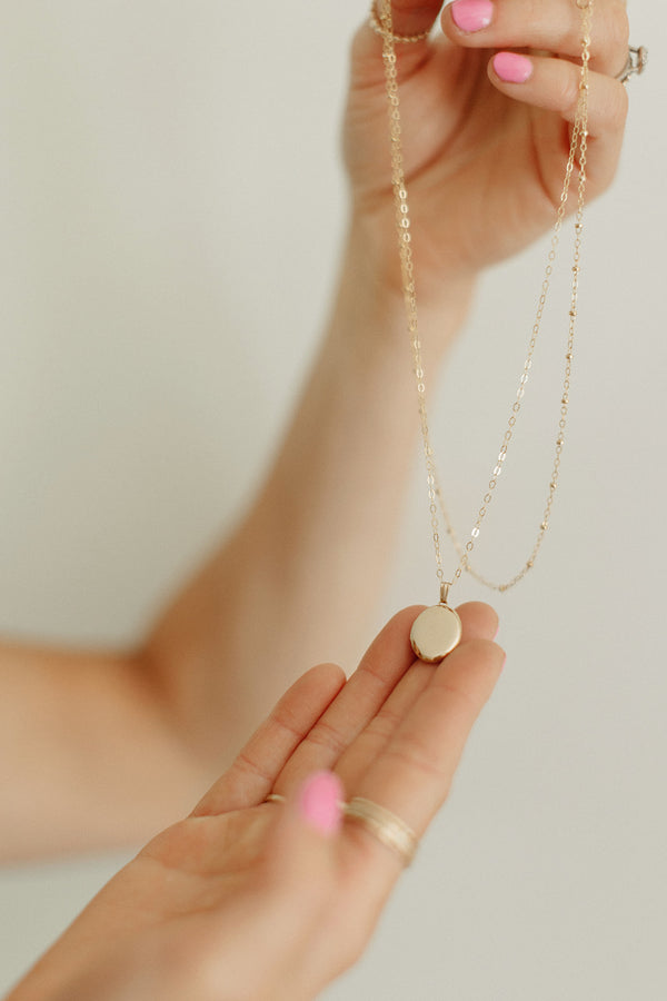 Oval Locket Necklace
