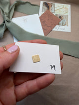 #79 Square E Necklace / blooper