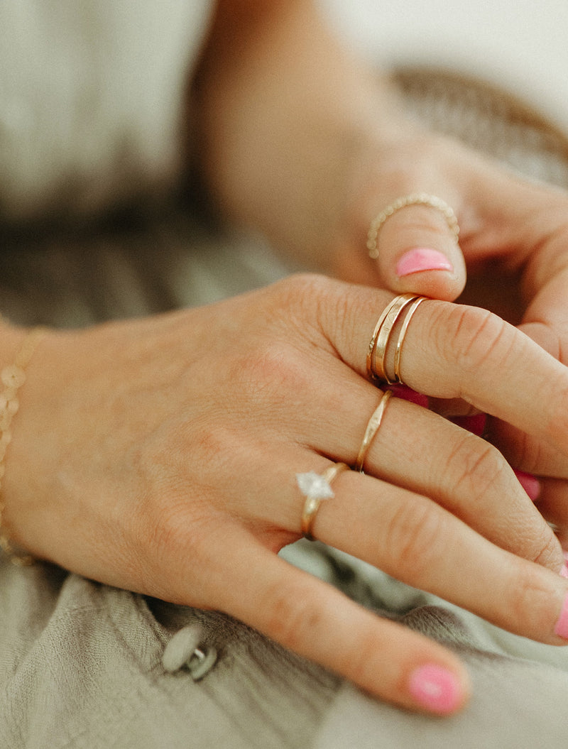 Made By Mary Oval Customized Ring | Hand Stamped, Gold-Filled & Silver