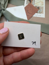 #79 Square E Necklace / blooper