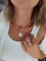 White Scallop Seashell Necklace