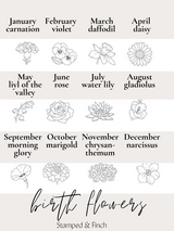 Large Monthly Floral Oval Necklace