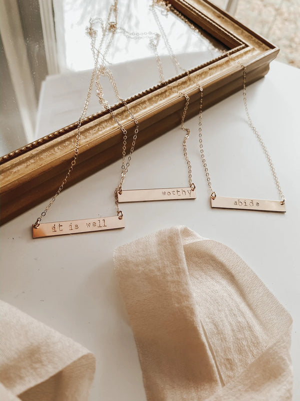 Delaine Custom Bar Necklace