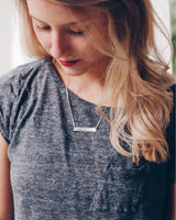 Lynn Sterling Silver Bar Necklace