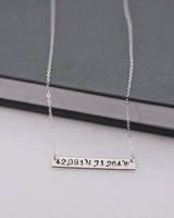 Lynn Sterling Silver Bar Necklace