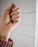 Brynn Necklace, Custom Half Moon