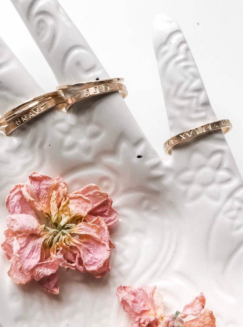 custom gold stamped ring