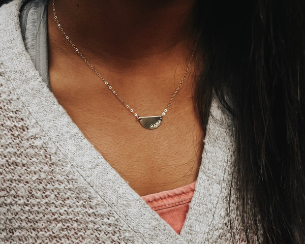 Mama Half Moon Necklace