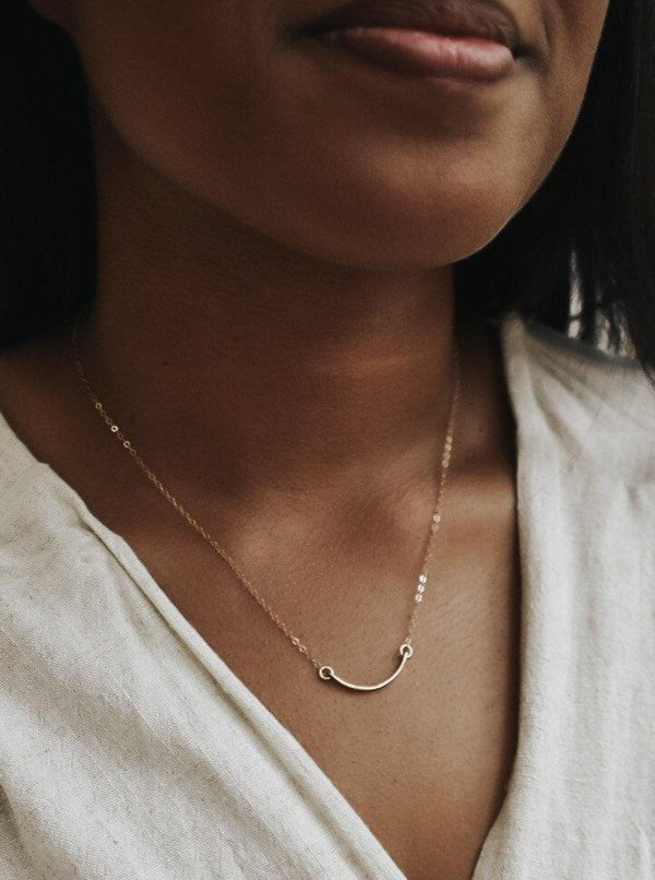 custom gold necklace with hidden word