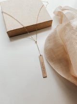 custom dainty gold lariat necklace