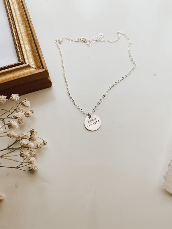 Circle Necklace, Sterling Silver