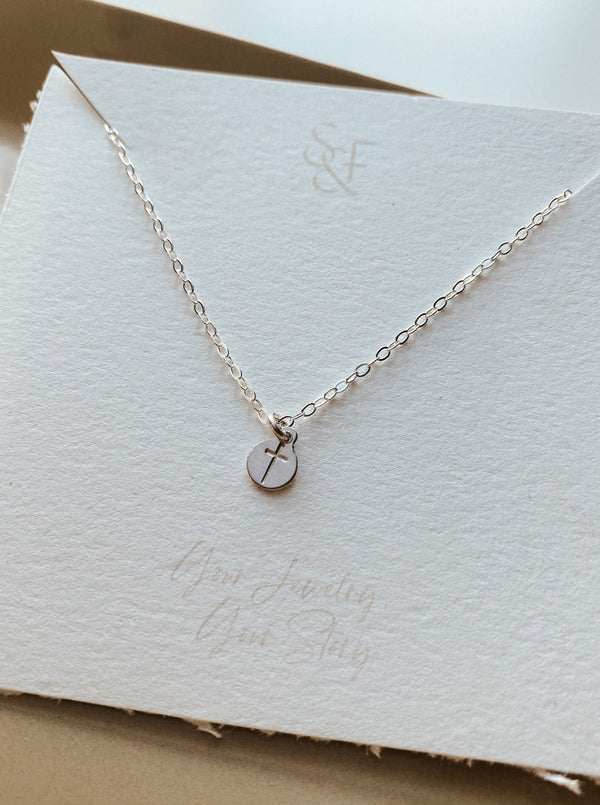sterling silver cross necklace