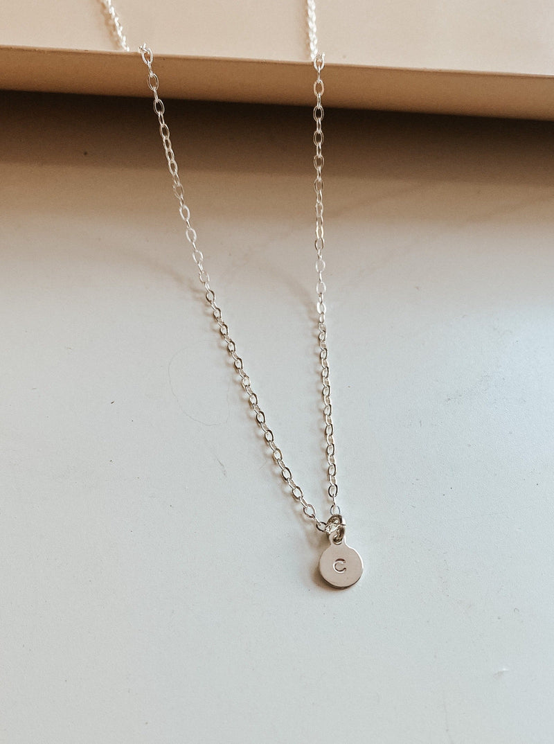 custom letter sterling silver necklace