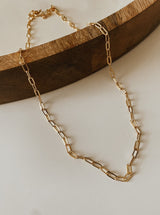 gold paperclip choker necklace