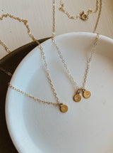 gold necklace with custom letter