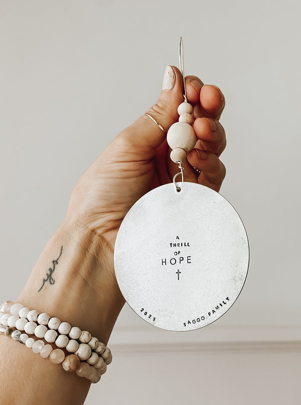 Custom Circle Christmas Ornament