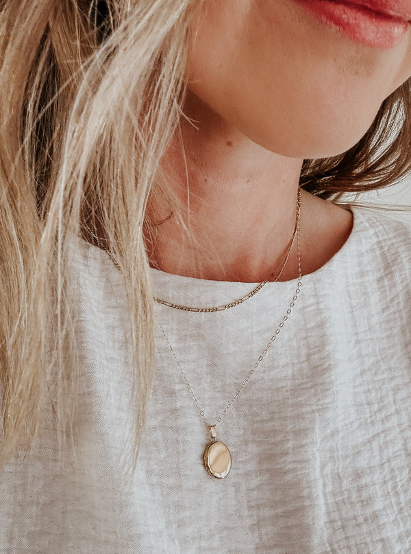 Oval Locket Necklace