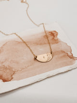 Brynn Necklace, Custom Half Moon