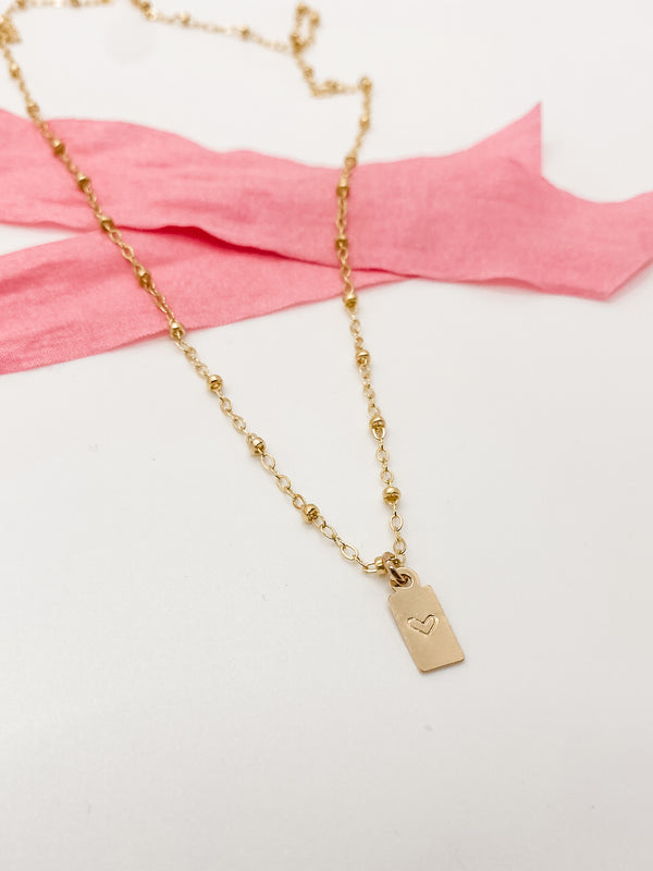 Mila Heart Tag Necklace