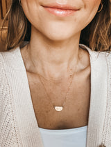 Brynn Necklace, Custom Half Moon